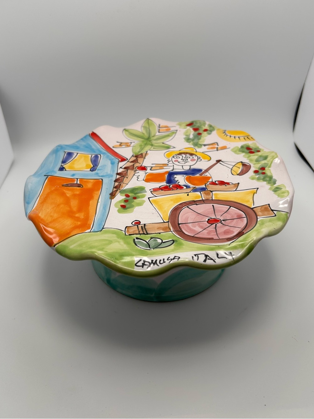 Beautiful La Musa Italian Cake Plate Mid Century Modern
Pottery